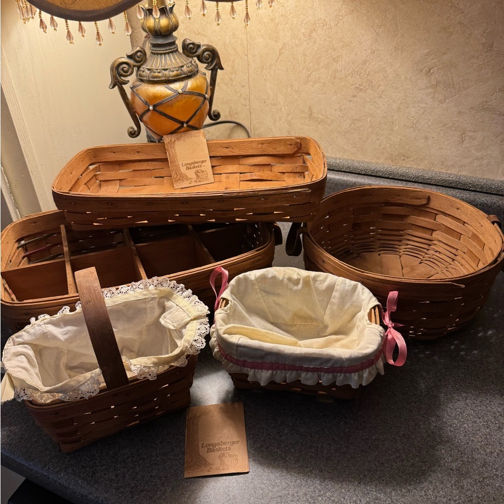 Longaberger Basket Collection with Liners
